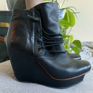 John Fluevog Awake Black Argentinian Leather Boot
